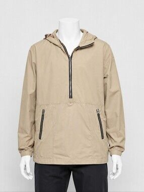 BUTTER | Windbreaker / Anorak Pullover Hooded Jacket in Tan ~ Size Medium